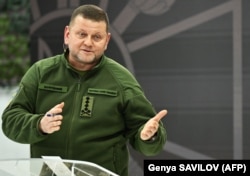 Валерій Залужний під час прес-конференції 26 грудня 2023 року