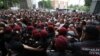Armenia - Riot police clash with antigovernment protesters outside the Armenian Foreign Ministry, May 31, 2024.