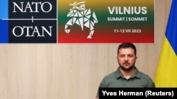 Володимир Зеленський на саміті у Вільнюсі, 12 липня 2023 року