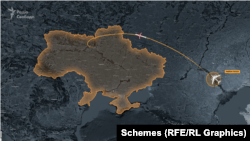 Маршрут ракети, що влучила в будинок в Києві 28 квітня 2022 року