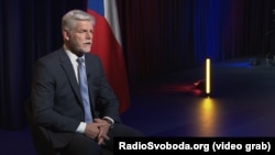 Президент Чехії Петр Павел у студії Радіо Свобода у Празі, 14 червня 2023 року