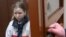 Darya Trepova attends a court hearing at the Basmanny district court in Moscow on April 4.