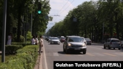 Одна из центральных улиц Бишкека