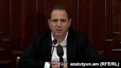 Armenia - Former Defense Minister Davit Tonoyan testifies before pro-government lawmakers, Yerevan, August 1, 2023.