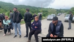 Armenia - Protesting residents of Kirants block a road, May 16, 2024.