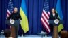 Президент України Володимир Зеленський і віцепрезидентка США Камала Гарріс під час спільної пресконференції в рамках Мюнхенської конференції з безпеки (MSC). Мюнхен, 17 лютого 2024 року 