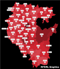 Украинадагы сугышта Башкортстаннан үлүчеләр саны, районнарга карап, 8 июль 2023