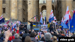 Митинг «Национального движения» возле парламента Грузии (иллюстративное фото)