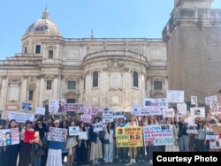 Маркум Салтанат Нукенованы колдоо акциясы. Рим, Италия. 13-апрель, 2024-жыл.