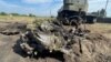 Debris from the midair crash in Ukraine's Zhytomyr region.
