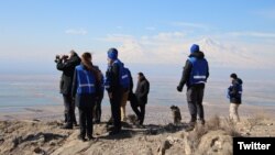 Наблюдатели Евросоюза на армяно-азербайджанской границе (архив)