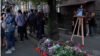 Armenia- Flowers are put on a street in Yerevan on the second anniversary of the death of Sona Mnatsakanian, April 26, 2024