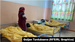 Авто кырсыкка кабылып, ооруканага түшкөн балдар. №3 балдар бейтапканасы. Бишкек. 20-апрель, 2023-жыл.