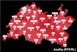 Украинадагы сугышта Татарстаннан үлүчеләр саны, районнарга карап, 21 сентябрь 2023