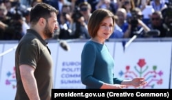 Президенти України Володимир Зеленський та президент Молдови Майя Санду