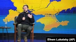 Президент України Володимир Зеленський під час виступу на Diia Summit 2023. Київ, 19 грудня 2023 року 