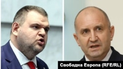 Лидерът "ДПС-Ново начало" Делян Пеевски и президентът Румен Радев