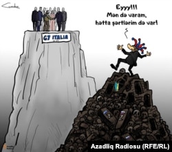 Азербайжан сүрөтчүсүнүн карикатурасы. 17.6.2024.