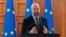 Moldova - European Council President Charles Michel speaks during a news conference in Chisinau, March 28, 2023.
