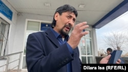 "Есірткі сақтады" деп айыпталған белсенді Нұрлыбай Татаев. Түркістан облысы Төле би ауданы. 25 желтоқсан 2023 жыл.