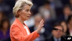 Урсула фон дер Ляєн виступає у Страсбурзі у Європарламенті зі щорічною промовою, 13 вересня 2023 року