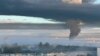 Smoke rises over Sevastopol on April 29.