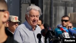 آنتونیو گوترش در گذرگاه رفح 