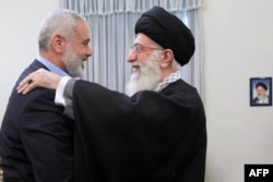 دیدار خامنه‌ای و اسماعیل هنیه در تهران