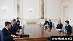 Azerbaijan -- President Ilham Aliyev meets U.S. Assistant Secretary of State for European and Eurasian Affairs James O'Brien, Baku, June 28, 2024.