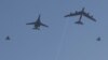 NATO aircraft, including a B-52 bomber, during an exercise over Sweden in January