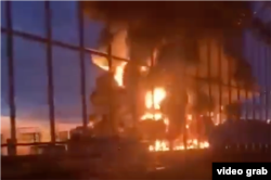 Пожежа на Смоленському НПЗ після ударів дронів (архівне фото 2024 року)