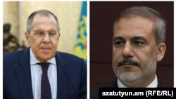 Ռուսաստանի և Թուրքիայի արտգործնախարարներ Սերգեյ Լավրով և Հաքան Ֆիդան