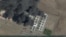 Aftermath of the alleged Ukrainian drones strike on on Russian Federal Agency for State Reserves oil depot near Proletarsk, Rostov oblast, Russia, as seen on a satellite image captured on Aug. 18th.