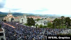 Митинг движения «Нет этническим чисткам в Арцахе!» в Степанакерте