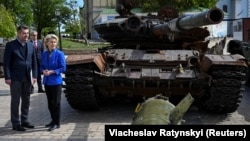 Ուկրաինա - Եվրահանձնաժողովի նախագահ Ուրսուլա ֆոն դեր Լայենը Կիևի կենտրոնում, 9-ը մայիսի, 2023թ.