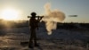 A Ukrainian soldier of the Donbas battalion takes part in military training close to the front line in Donetsk, Ukraine, on October 15. 