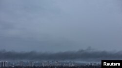 Дим над Києвом після ракетного удару РФ, 9 березня 2023 року