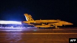 ԱՄՆ մարտական ինքնաթիռն օդ է բարձրանում հութիներին հարվածներ հասցնելու համար, հունվար, 2024թ.