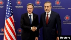 Թուրքիայի ԱԳ նախարար Հաքան Ֆիդանի և ԱՄՆ պետքարտուղար Էնթոնի Բլինքենի հանդիպումը Անկարայում, 6-ը նոյեմբերի, 2024թ.