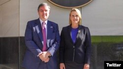 Ջեյմս Օ'Բրայենն ու Բրիջիթ Բրինքսը Կիևում, 13-ը օգոստոսի, 2024թ․