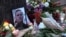 Russia - makeshift memorial for Navalny memorial - screen grab