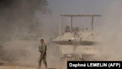 یک تانک اسرائیلی در غزه