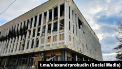 Херсонська обласна універсальна наукова бібліотека імені Олеся Гончара після удару армії Росії. Херсон, 12 листопада 2023 року, ілюстративне фото