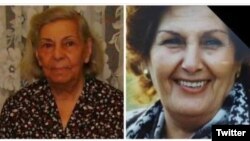 فیروزه اختر خاوری (چپ) و عزت ضرغامی