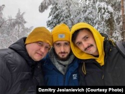 Дзьмітры Есяневіч, Андрэй Кашперскі, Міхаіл Зуй, архіўнае фота