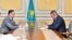 Kazakh Foreign Minister Murat Nurtileu and Belarusian Ambassador to Kazakhstan Paval Utsyupin meet in Astana on August 21.