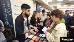 Armenia - A job fair in Yerevan organized for refugees from Nagorno-Karabakh, October 31, 2024.