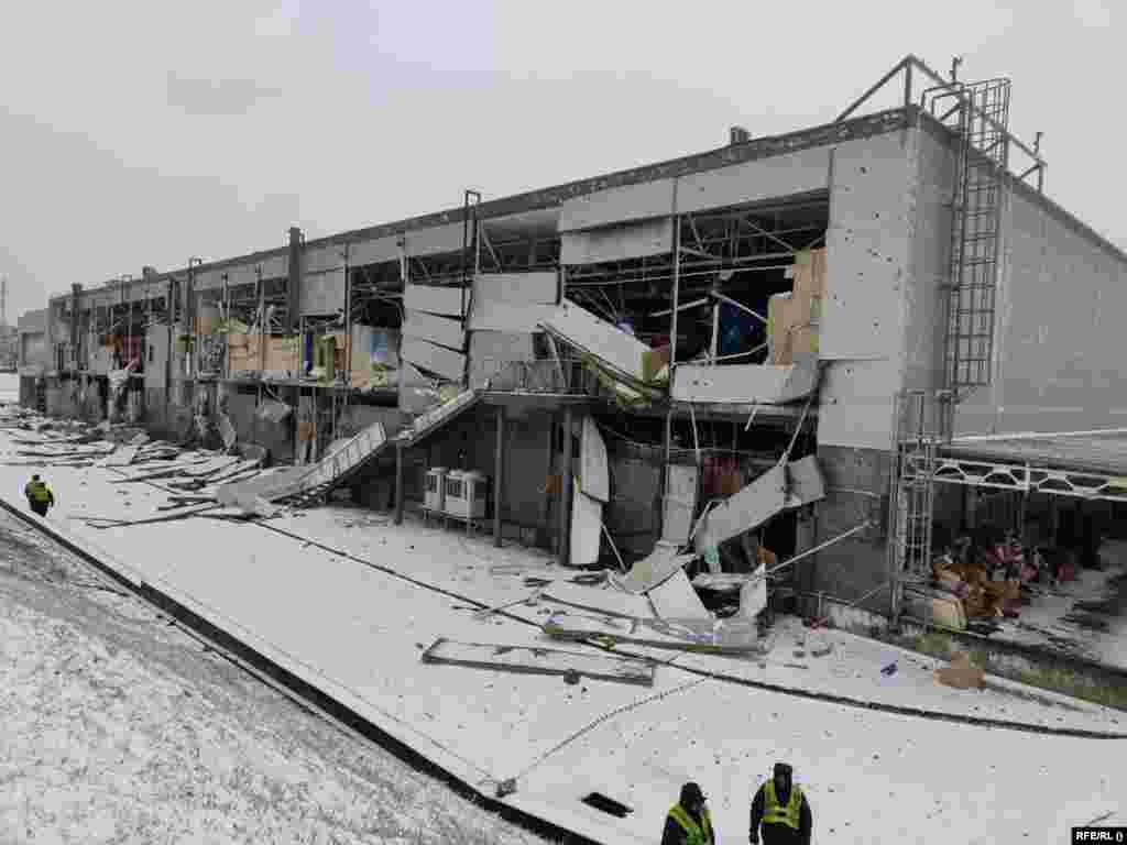 In&nbsp;Kryviy Rih, a 62-year-old was killed, and scores of private homes, apartment buildings, and this shopping center were damaged after nine Russian missiles slammed into the south-central city, according to Mayor Oleksandr Vilkul. Nearly&nbsp;15,000 residents were left without power as temperatures plummeted.