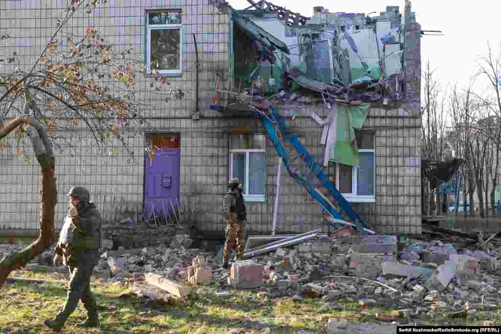 Також в Солом&#39;янському районі внаслідок&nbsp;&nbsp;вибуху дрону &laquo;Шахед сталося часткове руйнування дитячого садочку