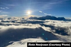 Падчас узыходжаньня. Фота з прыватнага архіву Ліліі Яноўскай